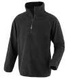 RS905B R905J Result Recycled Kids Zip Neck Micro Fleece Black colour image